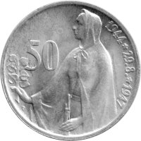 Tschechoslowakei 50 Kronen 1947 - 3. Jahrestag des...