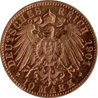 J.295 Württemberg 10 Mark 1893-1913 - König Wilhelm II - Gold -ss