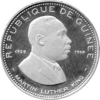 Guinea (Republik) Set 500, 250, 200 und 100 Francs Guineens 1969 - 10 Jahre Republik Guinea - Silber