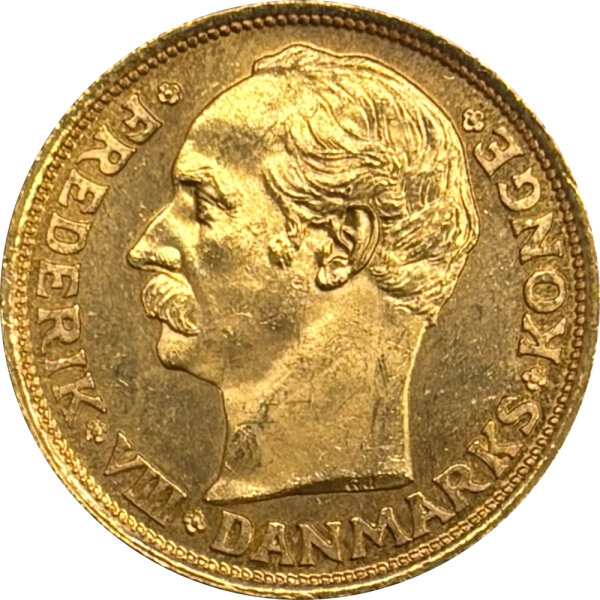Dänemark 10 Kronen Frederik VIII Gold ss