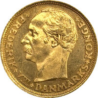Dänemark 10 Kronen Frederik VIII Gold ss