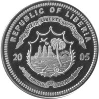 Liberia 5 Dollars 2005 - Legendäre Züge "Glacier Express" - Kupfer-Nickel