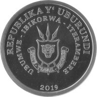 Burundi 25 Francs 2019 - Die großen Fünf "Elefant" - Silber PP koloriert