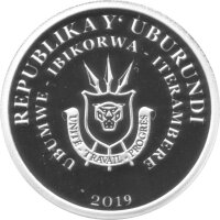 Burundi 25 Francs 2019 - Die großen Fünf "Wasserbüffel" - Silber PP koloriert