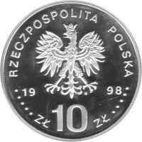 Polen 10 Zlotych 1998 - XVIII. Olympische Winterspiele 1998 in Nagano "Snowboardfahrer" - Silber PP
