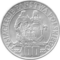 Polen 100 Zlotych 1966 - 1000 Jahre Polen - Silber