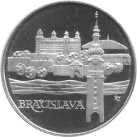 Tschechoslowakei 50 Kronen 1986 - Bratislava - Silber PP