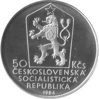 Tschechoslowakei 50 Kronen 1986 - Levoča - Silber PP