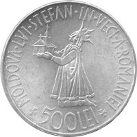 Rumänien 500 Lei 1941 - König Michael I. "Moldawien" - Silber