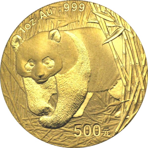 China Panda 2001 1 oz Gold | Original-Folie