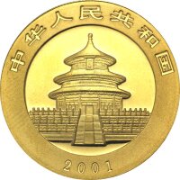 China Panda 2001 1 oz Gold | Original-Folie