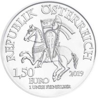 Österreich 825 J. Münze Österreich 2019 Leopold V. 1 oz Silber