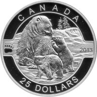 Kanada 25 Dollars 2013 - Oh Kanada "Eisbär mit...