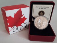 Kanada 25 Dollars 2013 - Oh Kanada "Eisbär mit zwei Jungen" - Silber PP
