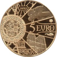 Frankreich 5 Euro 2013 - 850 Jahre Notre Dame - Gold PP