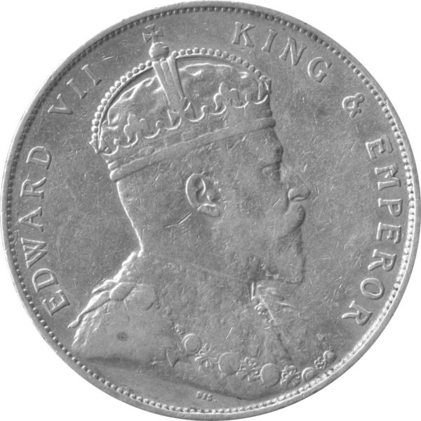 Britische Kolonien - Straits Settlements - 1 Dollar 1907 - König Edward VII. - Silber
