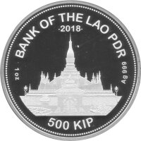 Laos 500 Kip 2018 - 200. Gebuertstag von Karl Marx - Silber PP
