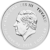 Tuvalu 25 Jahre Spongebob Schwammkopf 1. Ausgabe 2024 1 oz Silber