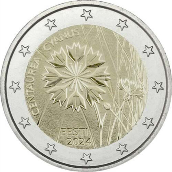 Estland 2 Euro 2024 "Kornblume"