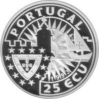 Portugal 25 Ecu 1993 - Europa und die Neue Welt "Bartolomeu Dias" - Silber PP