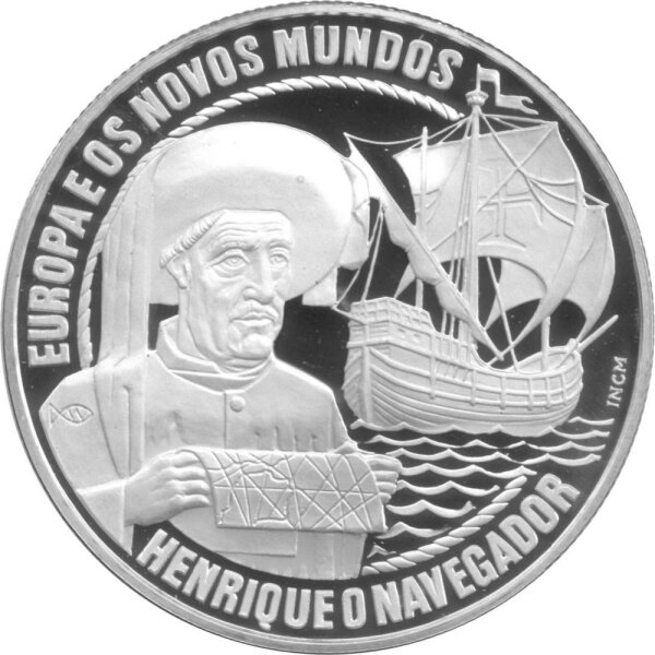 Portugal 25 Ecu 1991 - Europa und die Neue Welt "Heinrich der Seefahrer" - Silber PP