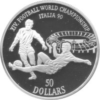 Cook Islands 50 Dollars 1990 - XIV. Fußball WM 1990...