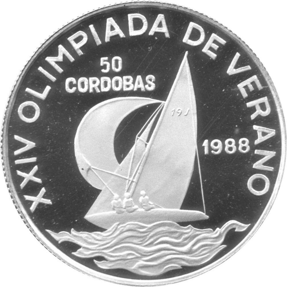 Nicaragua 50 Cordobas 1988 XXIV. Olympische Sommerspiele 1988 in Se