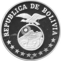 Bolivien 10 Pesos 1979 - Internationales Jahr des Kindes - Silber PP