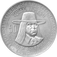 Peru 50 Soles 1971 - 150 Jahre Unabhängigkeit - Silber
