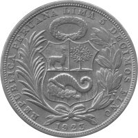 Peru 1 Sol 1923 - Umlaufmünze - Silber