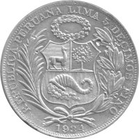 Peru 1 Sol 1934 - Umlaufmünze - Silber