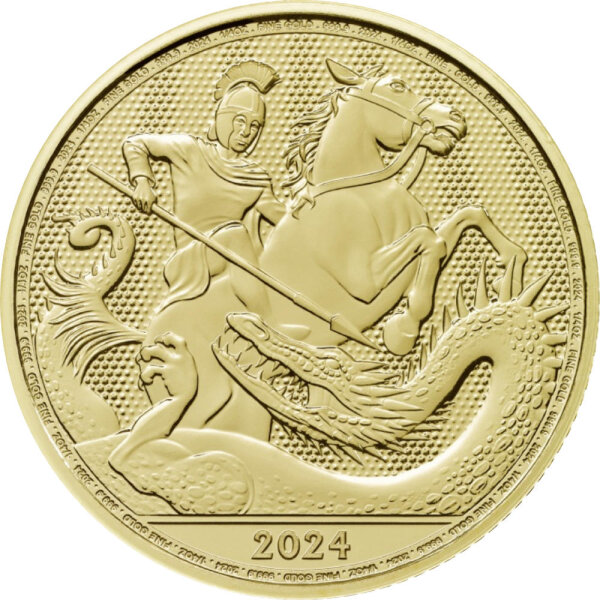 UK St. George and the Dragon 2024 1/4 oz Gold