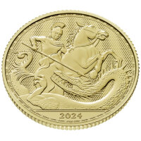 UK St. George and the Dragon 2024 1/4 oz Gold