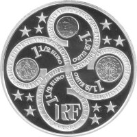 Frankreich 1,5 Euro 2003 - Erster Jahrestag der Euroeinführung -  Silber PP