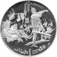 Tunesien 10 x 1 Dinar 1969 - Geschichte Tunesiens- Silber PP