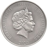 Niue 2 Dollars 2020 - Dinosaurier "Pterodactyl" - 1 oz Silber