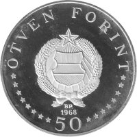 Ungarn Set 50 + 100 Forint 1968 - 150. Geburtstag von Ignaz Semmelweis - Silber PP