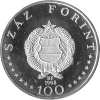Ungarn Set 50 + 100 Forint 1968 - 150. Geburtstag von Ignaz Semmelweis - Silber PP