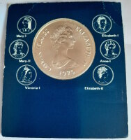 Cayman Inseln 50 Dollars 1975 - Königinnen von England - Silber