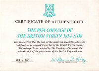 British Virgin Islands Kursmünzensatz 1974 - PP