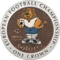 Gibraltar 1996 1 Crown - X. UEFA Fußball EM 1996 in...