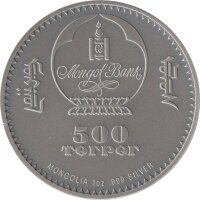 Mongolei 500 Tögrög 2018 - Evolution des Lebens "Pterosaurier" - 1 oz Silber