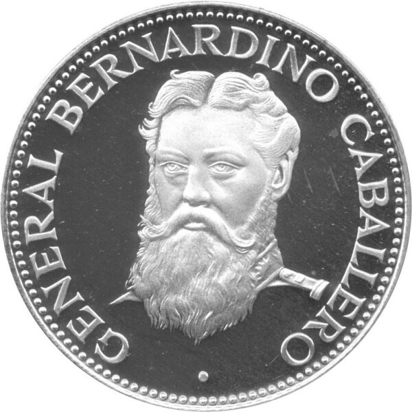 Paraguay 150 Guarani 1973 - Perönlichkeiten "Bernardino Caballero" - Silber PP