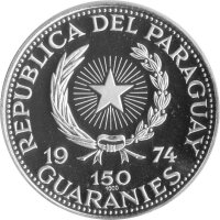Paraguay 150 Guarani 1974 - Perönlichkeiten "Ludwig van Beethoven" - Silber PP