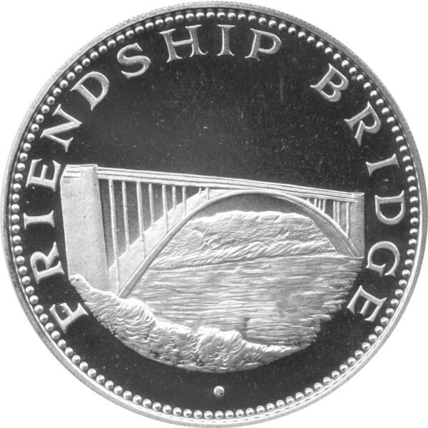 Paraguay 150 Guarani 1975 - Bauwerke - "Freundschaftsbrücke" - Silber PP
