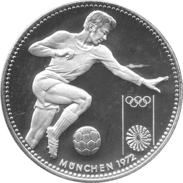 Paraguay 150 Guarani 1972 - XX. Olympische Sommerspiele 1972 in München "Fußball" - Silber PP