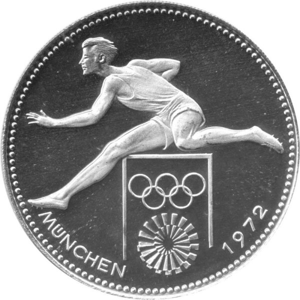 Paraguay 150 Guarani 1972 - XX. Olympische Sommerspiele 1972 in München "Hürdenlauf" - Silber PP