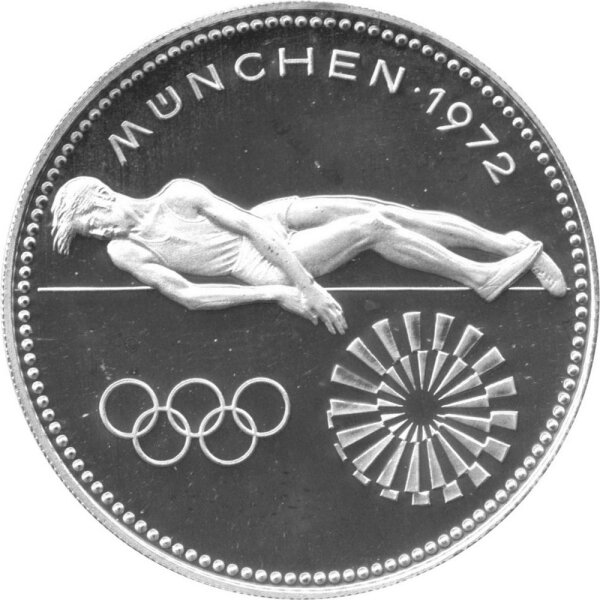 Paraguay 150 Guarani 1972 - XX. Olympische Sommerspiele 1972 in München "Hochsprung" - Silber PP