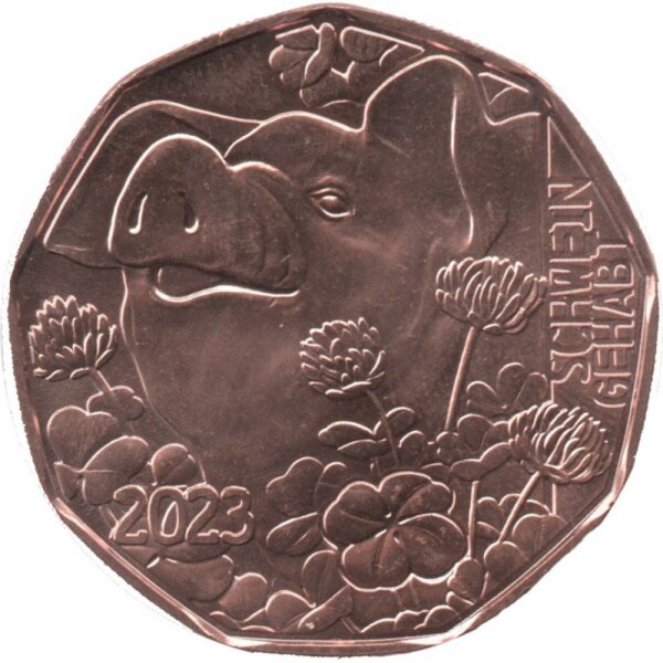 Österreich 5 Euro 2023 - Das beliebte Schwein - Kupfer