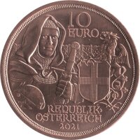 Österreich 10 Euro 2021 - Mit Kettenhemd und Schwert...